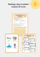 Vorschau - Arbeitsblätter - Englischstunde "Planning a day in summer!" (UB-Stunde) - Deckblatt