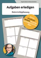 Vorschau - Lehrpläne/Lehrermaterial - Aufgaben fristgerecht erledigen (Vorlage zur Unterrichtsplanung) - Deckblatt