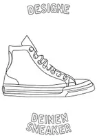 Vorschau - Mal- und Bastelvorlagen - Turnschuhe Sneaker Schuhe designen selbst gestalten Ausmalbilder - Seite 2