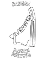 Vorschau - Mal- und Bastelvorlagen - Turnschuhe Sneaker Schuhe designen selbst gestalten Ausmalbilder - Seite 3