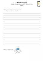 Vorschau - Arbeitsblätter - Pros and Cons: Phones in school - Seite 1