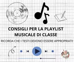 anteprima - Etichette / Segnalibri - Modello: Consigli per una playlist di classe - Pagina di copertina