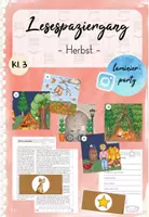 Vorschau - Arbeitsblätter - Lesespaziergang: Keks ist verschwunden (Herbst Kl. 3) - Deckblatt
