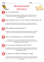 Vorschau - Arbeitsblätter - Menschenrechte Arbeitsblatt DaZ 7. & 8.Klasse universelle Rechte Arbeitsblatt mit Lösungen - Seite 2