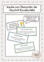 Vorschau - Arbeitsblätter - Impulskarten zur Korrektur einer Abschrift (Kontrollhilfe) - Deckblatt