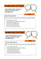 Vorschau - Arbeitsblätter - Namen der Parteien /Partei / Politik / Politisches System - Deckblatt