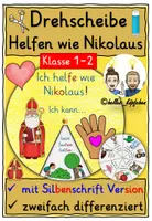 Vorschau - Mal- und Bastelvorlagen - Helfen wie Nikolaus Klasse 1-2 Drehscheibe basteln - Deckblatt