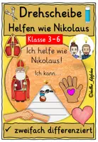 Vorschau - Mal- und Bastelvorlagen - Helfen wie Nikolaus Klasse 3-6 Drehscheibe basteln - Deckblatt