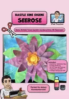 Vorschau - Stundenentwürfe - KUNST Schritt für Schritt: Seerose basteln (inkl. Vorlage) Keynote/PP - Deckblatt