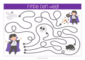 Vorschau - Anderer Materialtyp - Halloween – Finde den Weg (Wahrnehmungsspiel) - Seite 1