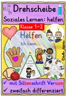 Vorschau - Mal- und Bastelvorlagen - Soziales Lernen Grundschule Klasse 1-2: Einander helfen DREHSCHEIBE - Deckblatt