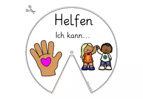 Vorschau - Mal- und Bastelvorlagen - Soziales Lernen Grundschule Klasse 1-2: Einander helfen DREHSCHEIBE - Seite 2