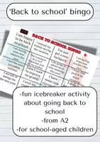 Aperçu - Jeux - Back to School Bingo - Jeu de bingo pour la classe d'ESL - Page de couverture