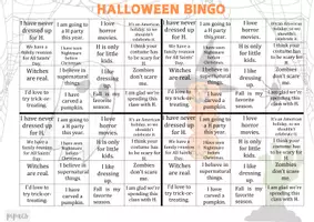Aperçu - Jeux - Halloween Bingo - Jeu de bingo pour la classe d'ESL - Page 2