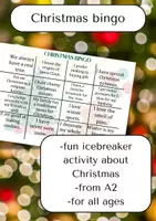 Aperçu - Jeux - Christmas Bingo - Jeu de bingo pour la classe d'ESL - Page de couverture