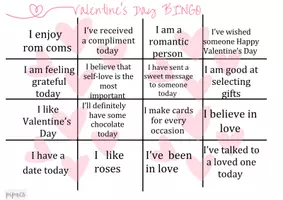 Aperçu - Jeux - Valentine's Day Bingo - Jeu de bingo pour la classe d'ESL - Page 1