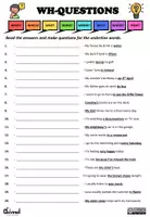 Aperçu - Feuilles d'exercices - Wh- Questions - 20 Questions en Anglais - Fiche - Page 3