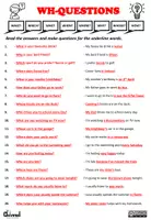 Aperçu - Feuilles d'exercices - Wh- Questions - 20 Questions en Anglais - Fiche - Page 2