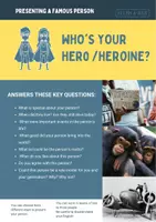Vorschau - Arbeitsblätter - "My hero - my heroine": giving a presentation - Deckblatt