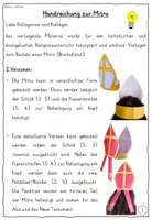 Vorschau - Mal- und Bastelvorlagen - Nikolaus Bischof / Bastelvorlage Mitra Bischofshut - Seite 1