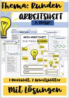 Vorschau - Arbeitsblätter - Arbeitsheft mit Lösungen: Natürliche Zahlen runden - Deckblatt