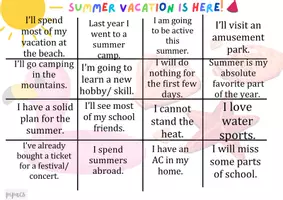 anteprima - Giochi - Summer vacation is here! Bingo - Divertente gioco in classe ESL - Pagina 1