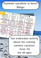 anteprima - Giochi - Summer vacation is here! Bingo - Divertente gioco in classe ESL - Pagina di copertina