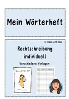 Vorschau - Arbeitsblätter - Mein Wörterheft - Rechtschreibung individuell - Deckblatt
