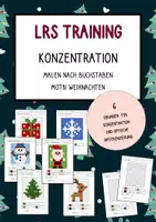Vorschau - Unterrichtsreihen - LRS Training Konzentration - 6 Übungen Malen nach Buchstaben Weihnachten - Förderung - ADS ADHS - Deckblatt