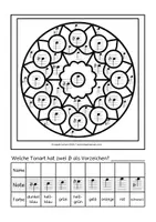 Vorschau - Arbeitsblätter - Musik: Malen nach Noten F, G, D und B-Dur Tonleiter - Seite 3