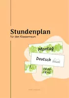 Vorschau - Mal- und Bastelvorlagen - Stundenplan für den Klassenraum - Deckblatt