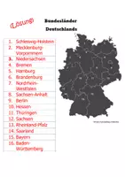 Vorschau - Arbeitsblätter - Bundesländer Deutschlands Nummerieren - Seite 1