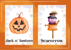 Vorschau - Bildkarten - Cute Halloween Flashcards - Seite 1