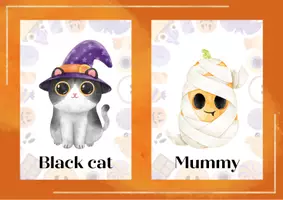 Vorschau - Bildkarten - Cute Halloween Flashcards - Seite 2