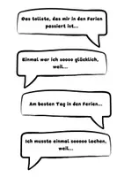 Vorschau - Arbeitsblätter - Von den Ferien erzählen - Satzanfänge/ Erzählimpulse - Seite 2