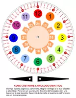 anteprima - Materiale di supporto/inclusione - OROLOGIO DIDATTICO PER IMPARARE FACILMENTE A LEGGERE L'ORA - Pagina 1