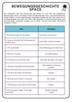 Vorschau - Arbeitsblätter - Space: Bewegungsgeschichte - Deckblatt
