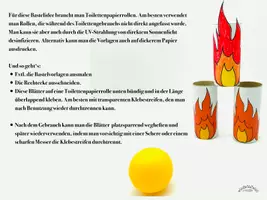 Vorschau - Mal- und Bastelvorlagen - „FEUERLÖSCHEN“ - Feuer aus Toilettenpapierrollen zum Abwerfen - Seite 1