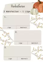 Vorschau - Arbeitsblätter - Herbstferien 2 Wahrheiten 1 Lüge - Seite 2