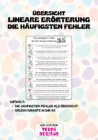 Vorschau - Arbeitsblätter - Übersicht: Lineare Erörterung - Die häufigsten Fehler - Deckblatt