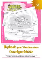 Vorschau - Arbeitsblätter - Flipbook zum Schreiben einer Gruselgeschichte - Deckblatt