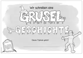 Vorschau - Arbeitsblätter - Flipbook zum Schreiben einer Gruselgeschichte - Seite 3