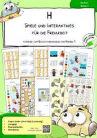 Vorschau - Stationenlernen - Buchstabe H - Spiele und Interaktives für die Freiarbeit und Stationen - Deckblatt