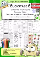 Vorschau - Anderer Materialtyp - Buchstabenmappe B – Buchstabe B lesen & schreiben lernen | Karibu 1 | österreichische Fibelschrift | Klasse 1 - Deckblatt