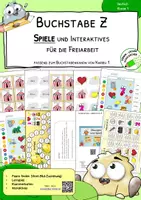 Vorschau - Stationenlernen - Z - Spiele und Interaktives für die Freiarbeit und Stationenarbeit - Deckblatt