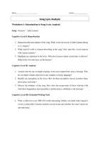 Vorschau - Stundenentwürfe - Song Lyric Analysis - Analyse von fünf Sontexten mit Lösungen - Seite 1