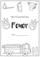 Vorschau - Arbeitsblätter - Feuer- Präkonzepte, Vorwissen und Fragen - Deckblatt Forscherheft - Seite 2