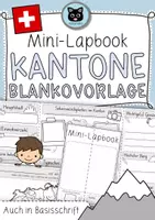 Vorschau - Arbeitsblätter - Mini-Lapbook BLANKOVORLAGE Kantone der Schweiz - Deckblatt