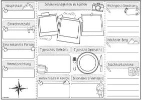 Vorschau - Arbeitsblätter - Mini-Lapbook BLANKOVORLAGE Kantone der Schweiz - Seite 2