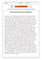 Vorschau - Arbeitsblätter - Leseverständnis 3. Klasse "Der Drachenjäger von Silberstein" - Deckblatt